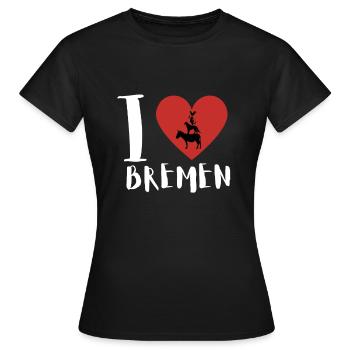 Bremen Town Musicians - Frauen T-Shirt - Schwarz - Vorne - AI Model Female 172 dark (172cm)