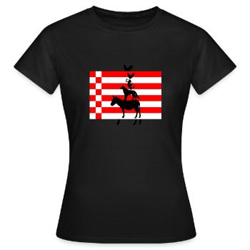 Bremen Town Musicians - Women's T-Shirt - black - Front - AI Model Female 172 dark (172cm)