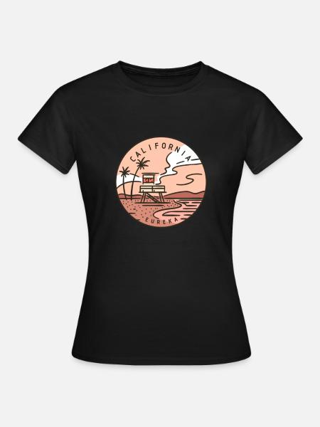 California This Place - Frauen T-Shirt - Schwarz