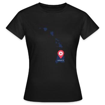 Île de Waikiki Honolulu - T-shirt Femme - noir - Devant - AI Model Female 172 dark (172cm)