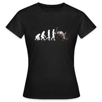 NY Stock Exchange Bull - Women's T-Shirt - black - Front - AI Model Female 172 dark (172cm)