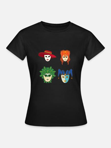 Venice Gondola Italy Venezia - Frauen T-Shirt - Schwarz