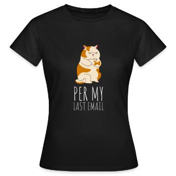 Bureau sarcastique - Par mon dernier e-mail - T-shirt Femme - noir - Devant - AI Model Female 172 dark (172cm)