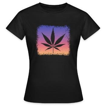 Weed, Kiffen, Kiffer, Stoner - Frauen T-Shirt - Schwarz - Vorne - AI Model Female 172 dark (172cm)