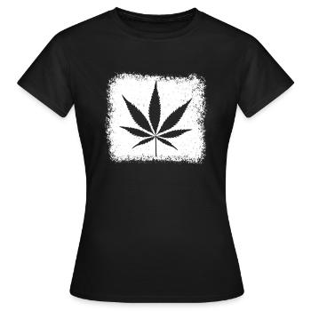 Kiffen Weed Ganja - Frauen T-Shirt - Schwarz - Vorne - AI Model Female 172 dark (172cm)