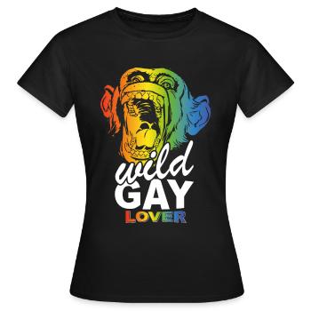 Un amoureux gay sauvage - T-shirt Femme - noir - Devant - AI Model Female 172 dark (172cm)