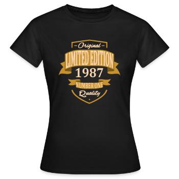 Limited Edition 1987 - T-shirt Femme - noir - Devant - AI Model Female 172 dark (172cm)
