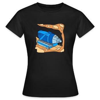 Tunnel boring vehicle Tunnel boring machine - Women's T-Shirt - black - Front - AI Model Female 172 dark (172cm)
