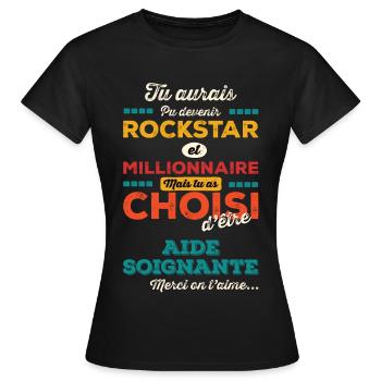 Caregiver - Women's T-Shirt - black - Front - AI Model Female 172 dark (172cm)