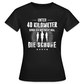 Laufen & Joggen | Unter 40 Kilometer - Frauen T-Shirt - Schwarz - Vorne - AI Model Female 172 dark (172cm)