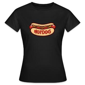 hot-dog - T-shirt Femme - noir - Devant - AI Model Female 172 dark (172cm)