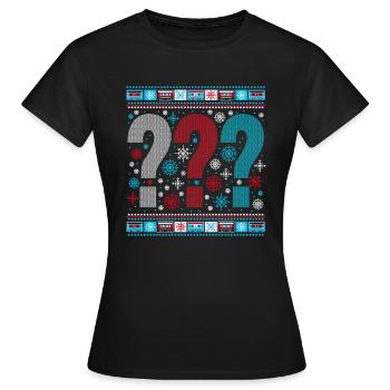 Die Drei ??? Ugly Xmas Christmas - Frauen T-Shirt - Schwarz - Vorne - AI Model Female 172 dark (172cm)