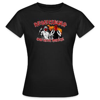 Regensburg und nicht anders UPDATE - Frauen T-Shirt - Schwarz - Vorne - AI Model Female 172 dark (172cm)