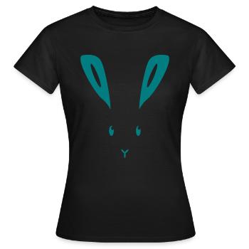 Hase Kaninchen Häschen Osterhase Feldhase bunny - Frauen T-Shirt - Schwarz - Vorne - AI Model Female 172 dark (172cm)