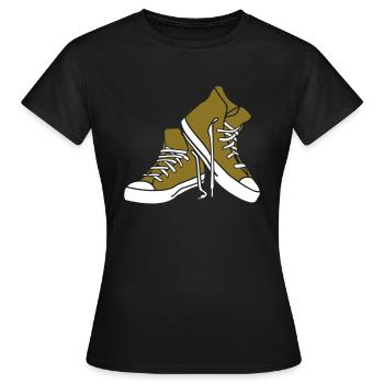chaussures cool - T-shirt Femme - noir - Devant - AI Model Female 172 dark (172cm)