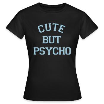 SÜSS ABER PSYCHO - Frauen T-Shirt - Schwarz - Vorne - AI Model Female 172 dark (172cm)