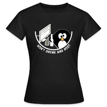 Administrateur ivre / dev / null - T-shirt Femme - noir - Devant - AI Model Female 172 dark (172cm)