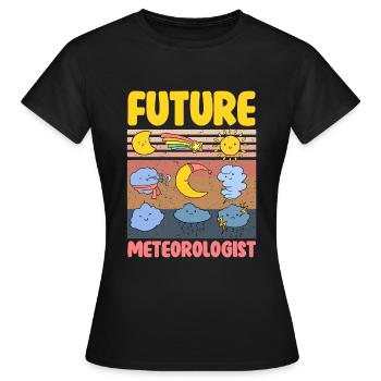 Zukünftiger Meteorologe - Frauen T-Shirt - Schwarz - Vorne - AI Model Female 172 dark (172cm)