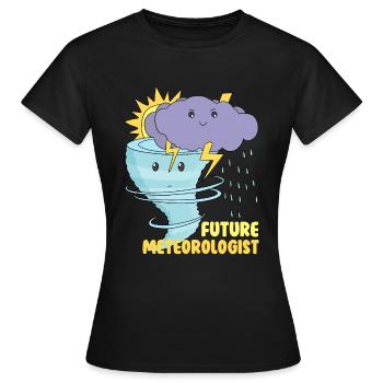 Zukünftiger Meteorologe - Frauen T-Shirt - Schwarz - Vorne - AI Model Female 172 dark (172cm)