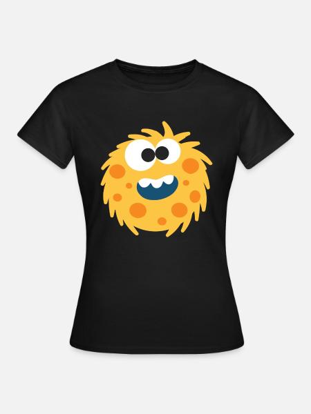 yellow fluffy monster - Frauen T-Shirt - Schwarz
