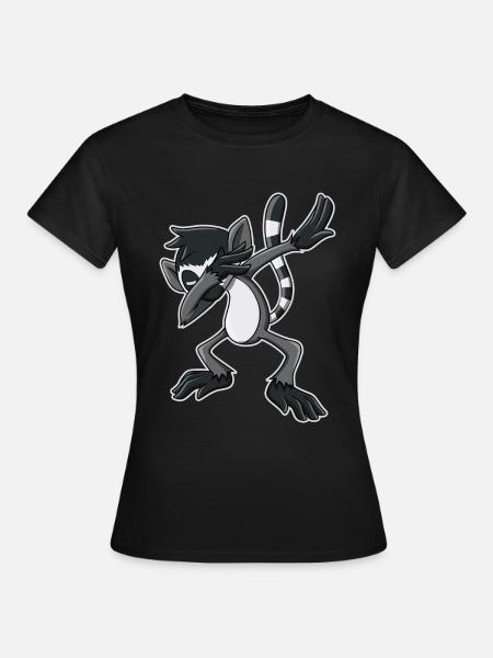 Lemur Dabbing - Vrouwen T-shirt - zwart