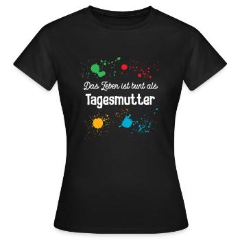 Tagesmutter Betreuerin Tagesmama Kita Erzieherin - Frauen T-Shirt - Schwarz - Vorne - AI Model Female 172 dark (172cm)