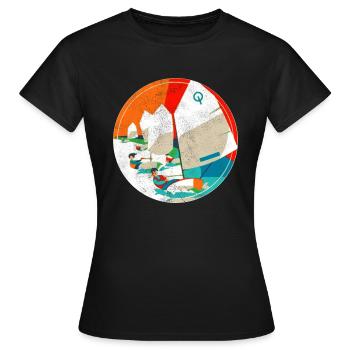 Régate Optimiste - T-shirt Femme - noir - Devant - AI Model Female 172 dark (172cm)