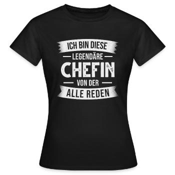 Chefin Abteilungsleiterin Vorgesetzte - Frauen T-Shirt - Schwarz - Vorne - AI Model Female 172 dark (172cm)