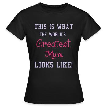 Mum - Frauen T-Shirt - Schwarz - Vorne - AI Model Female 172 dark (172cm)