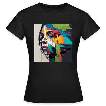 Premium Design - Frauen T-Shirt - Schwarz - Vorne - AI Model Female 172 dark (172cm)