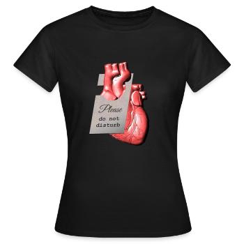 heart do not disturb - Frauen T-Shirt - Schwarz - Vorne - AI Model Female 172 dark (172cm)