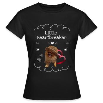 Pomeranian Heartbreaker shirt and accessories - Women's T-Shirt - black - Front - AI Model Female 172 dark (172cm)