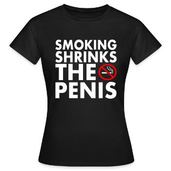 Smoking shrinks the penis - T-shirt Femme - noir - Devant - AI Model Female 172 dark (172cm)
