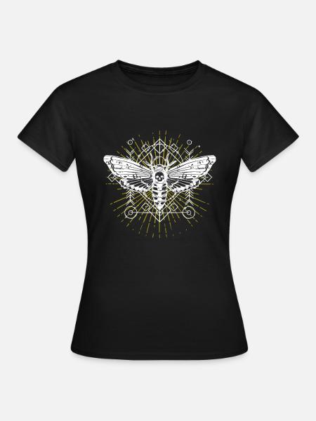 Moth Moth Moth Moon Phases Gothic Gift Idea - Women's T-Shirt - black