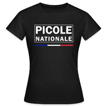 Picole Nationale - T-shirt Femme - noir - Devant - AI Model Female 172 dark (172cm)