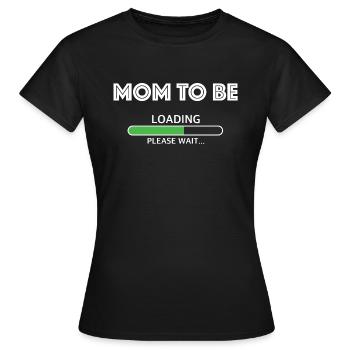 Chargement maman | Bébé à bord, Enfant, Fête - T-shirt Femme - noir - Devant - AI Model Female 172 dark (172cm)