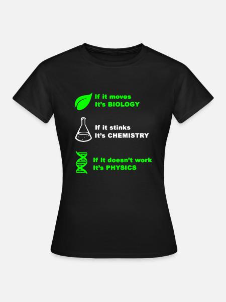 Wetenschap Shirt - Vrouwen T-shirt - zwart