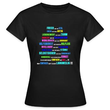 Frech aber mit Stil Einzig aber nicht Artig 2020 - Frauen T-Shirt - Schwarz - Vorne - AI Model Female 172 dark (172cm)