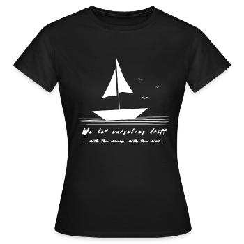 Voilier dérive - T-shirt Femme - noir - Devant - AI Model Female 172 dark (172cm)