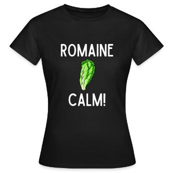 Funny Cooking Healthy Lettuce Lover Romaine Calm - Women's T-Shirt - black - Front - AI Model Female 172 dark (172cm)