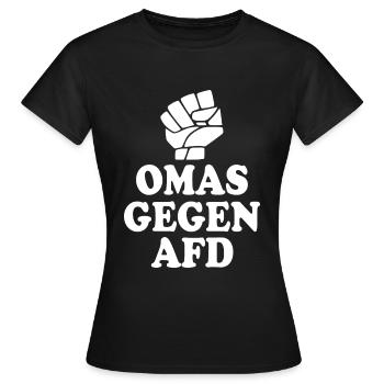 Les mamies contre la droite - T-shirt Femme - noir - Devant - AI Model Female 172 dark (172cm)