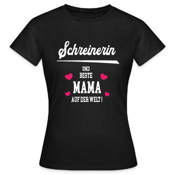 Schreinerin Beste Mama Muttertag Geburtstag - Frauen T-Shirt - Schwarz - Vorne - AI Model Female 172 dark (172cm)