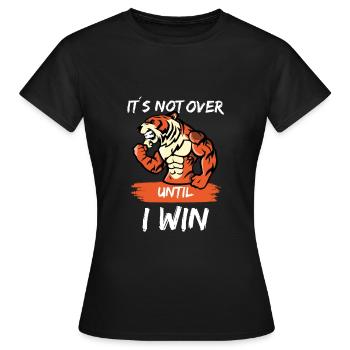 Attitude énergétique positive face au défi de la vie - T-shirt Femme - noir - Devant - AI Model Female 172 dark (172cm)