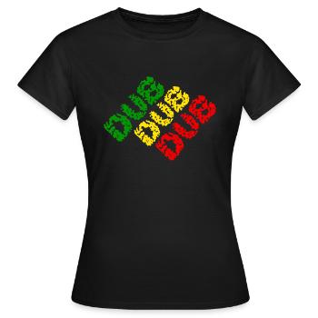 Dub Dub Dub - Vert Jaune Rouge - T-shirt Femme - noir - Devant - AI Model Female 172 dark (172cm)