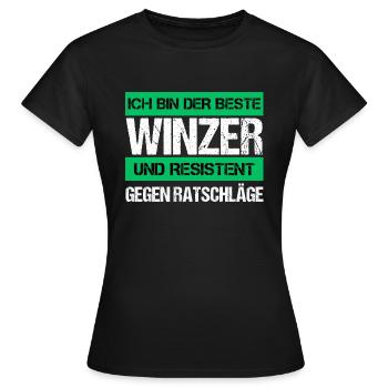 Resistant winemaker - Women's T-Shirt - black - Front - AI Model Female 172 dark (172cm)
