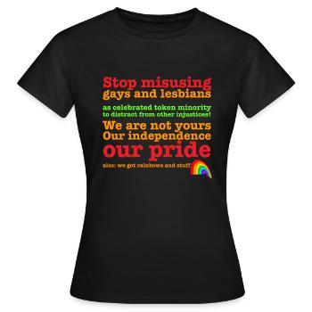 no token minority - Frauen T-Shirt - Schwarz - Vorne - AI Model Female 172 dark (172cm)