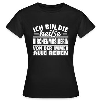 Heiße Kirchenmusikerin - Frauen T-Shirt - Schwarz - Vorne - AI Model Female 172 dark (172cm)