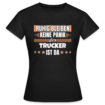 Ruhig bleiben ich bin Ruhig bleiben ich bin - Frauen T-Shirt - Schwarz - Vorne - AI Model Female 172 dark (172cm)