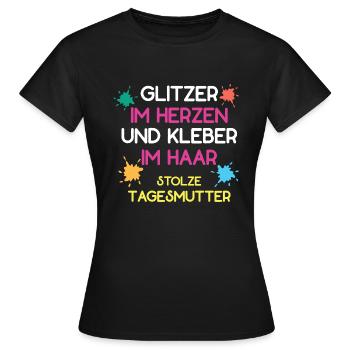 Kinderbetreuung Erzieherin Kita Tagesmutter - Frauen T-Shirt - Schwarz - Vorne - AI Model Female 172 dark (172cm)