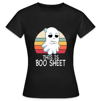 This Is Boo Sheet - Women's T-Shirt - black - Front - AI Model Female 172 dark (172cm)